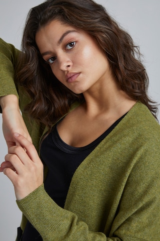 ICHI Knit Cardigan in Green