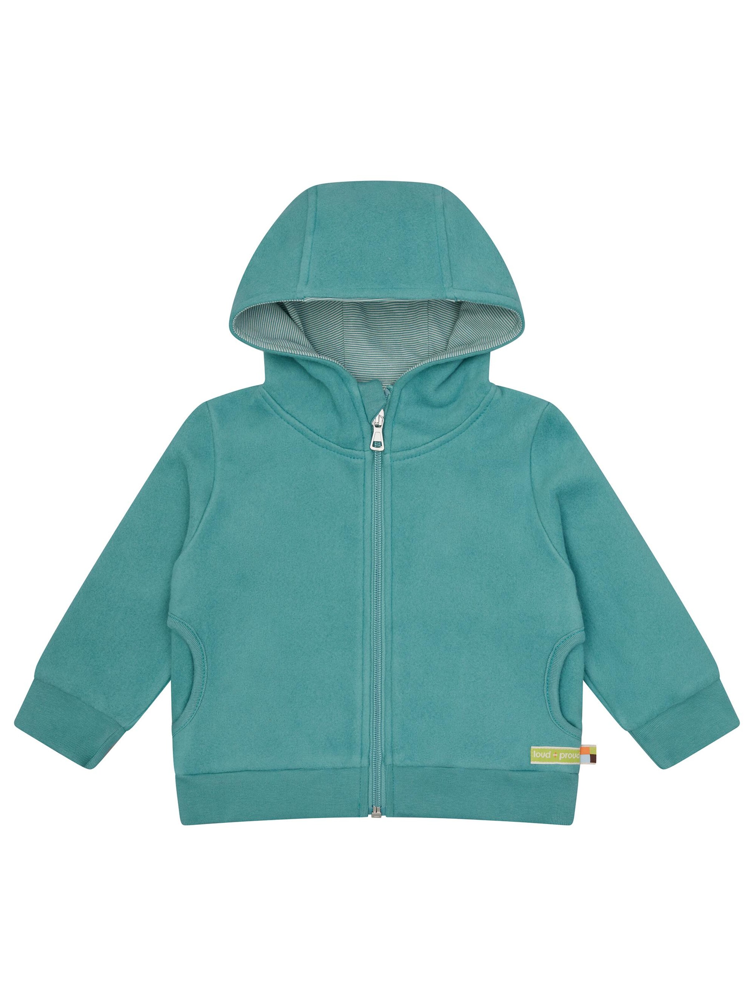 loud + proud Fleece Jacket in Green: front