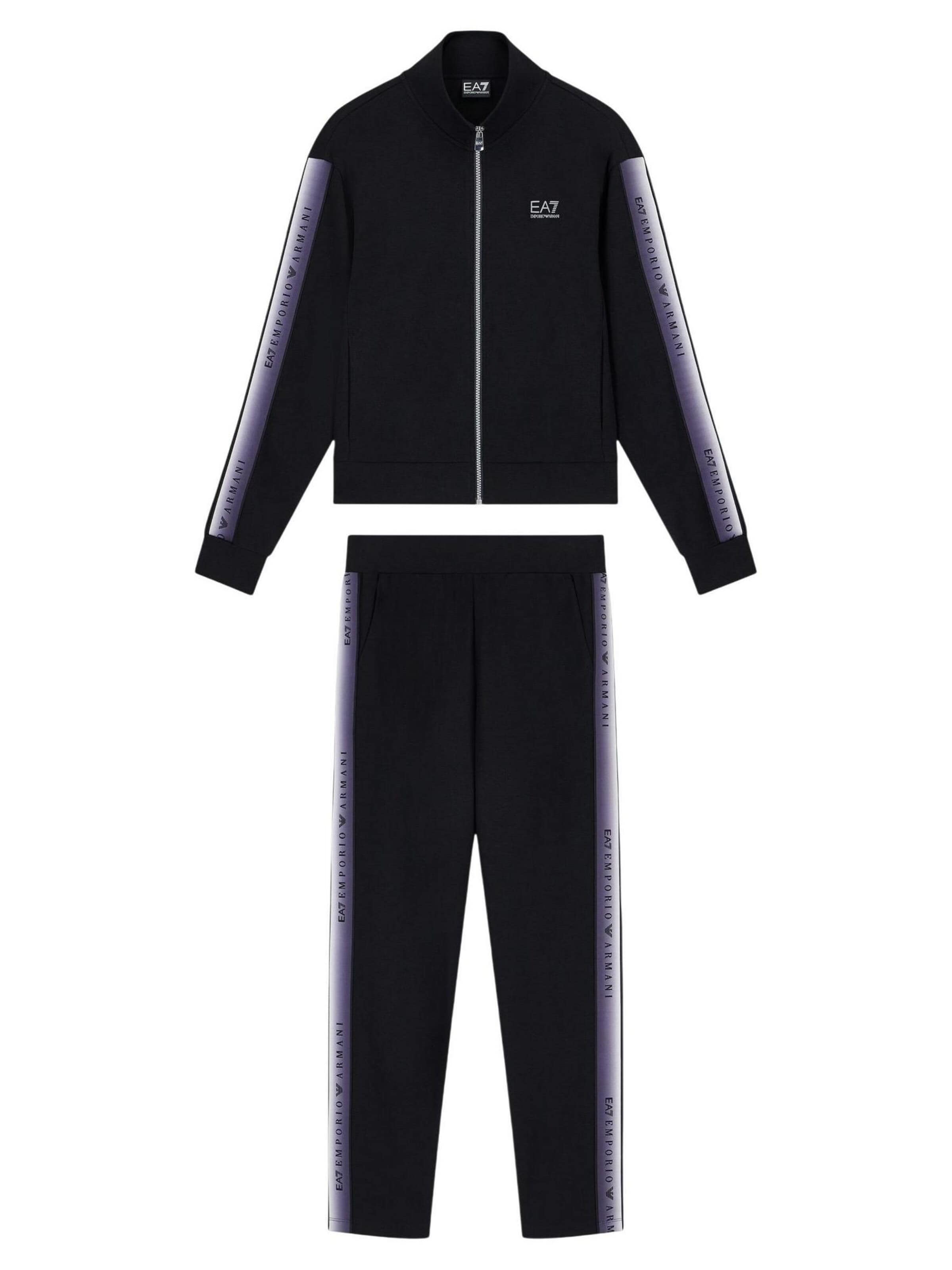 EA7 Emporio Armani - Slimfit Pantalón deportivo '7W001518 AF12501' en negro: frente