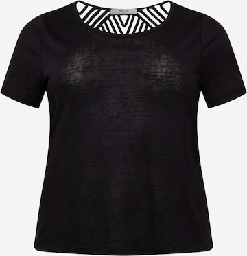 ABOUT YOU Curvy T-shirt 'Thekla' i svart: framsida