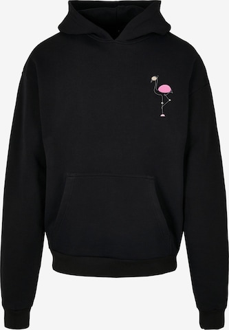 Merchcode Sweatshirt 'Flamingo' in Black: front