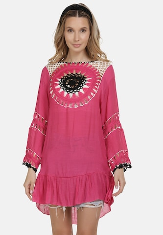 IZIA Dress in Pink: front