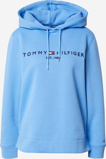 TOMMY HILFIGER Sportisks džemperis, krāsa - tumši zils / debeszils / balts, Preces skats