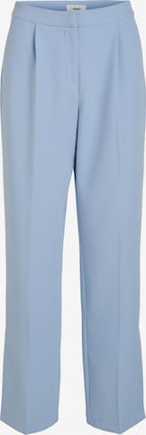 OBJECT Pleat-Front Pants 'Sigrid' in Blue: front
