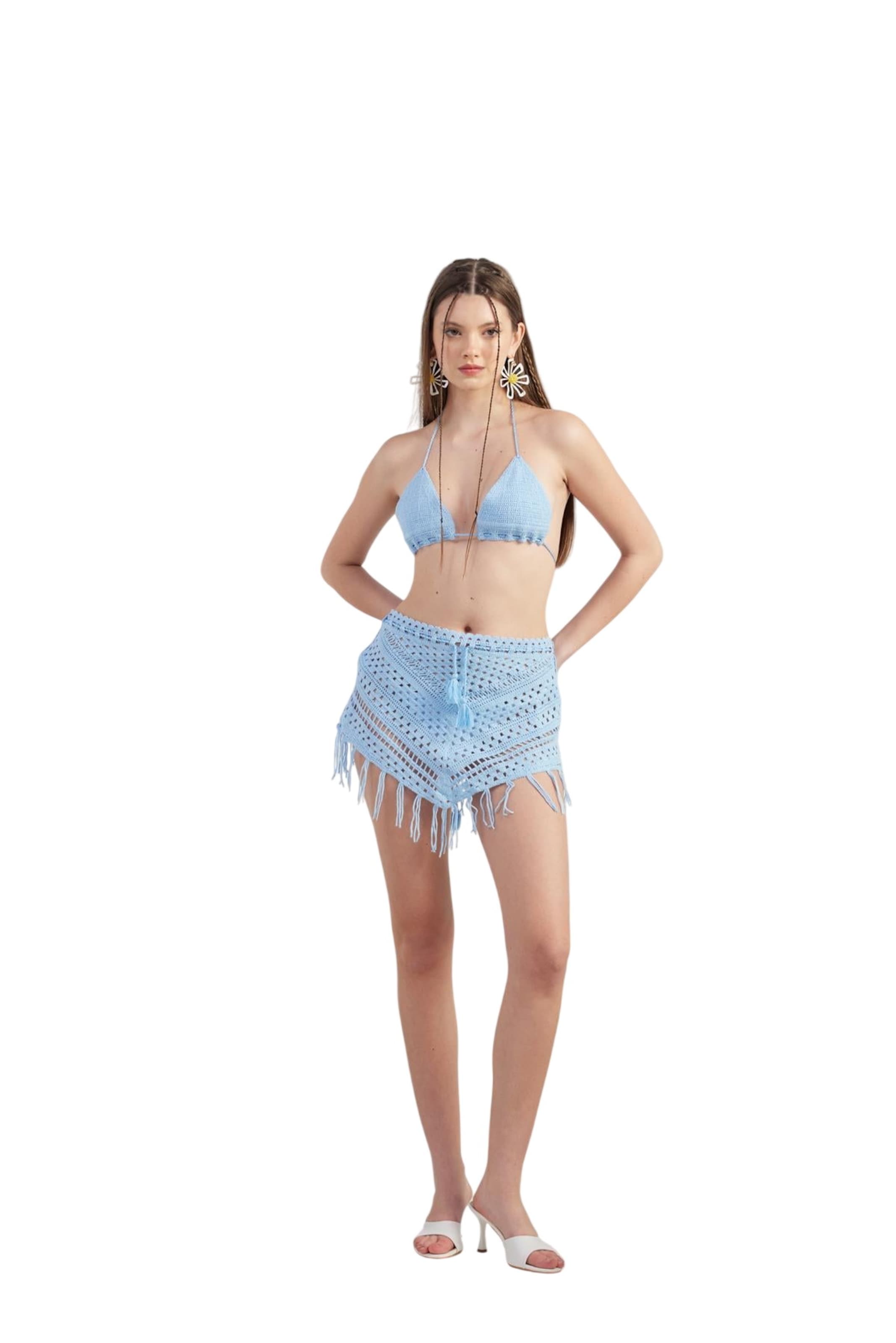HOLLY LOLLY Triangel Bikini in Blauw
