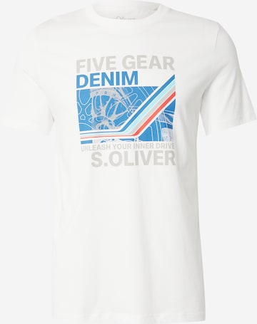 T-Shirt s.Oliver en blanc : devant