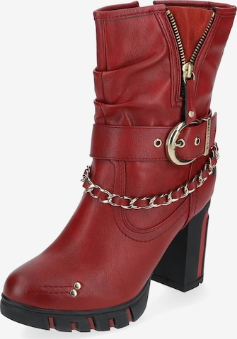 MUSTANG Ankle Boots in Red: front