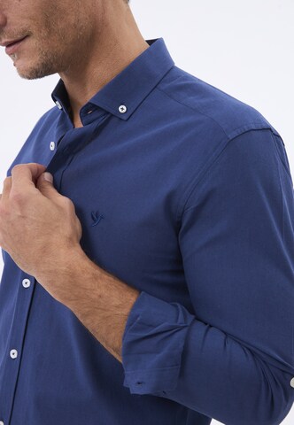 Coupe regular Chemise Felix Hardy en bleu