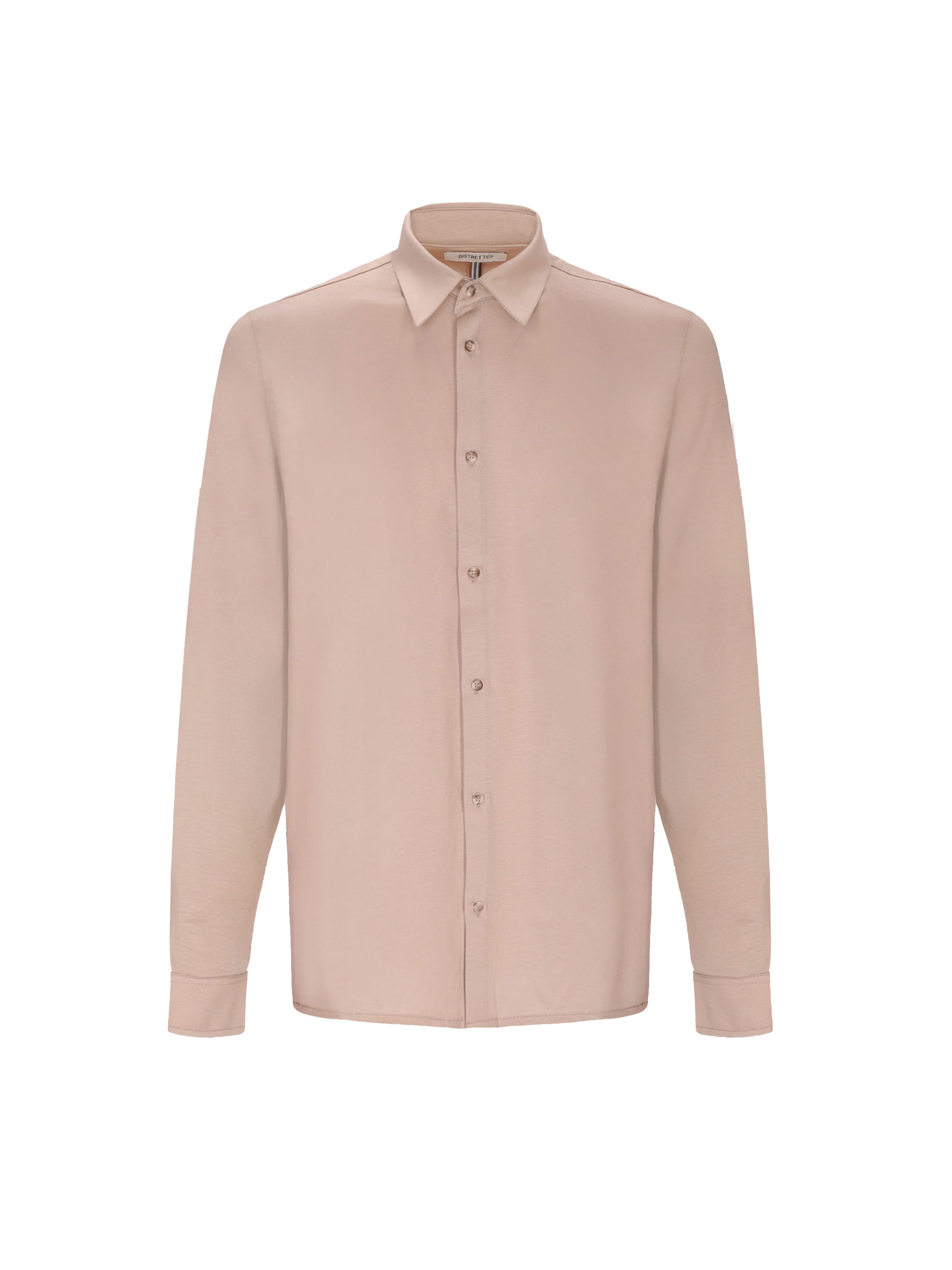 Distretto12 Regular fit Zakelijk overhemd 'Menta' in Beige: voorkant