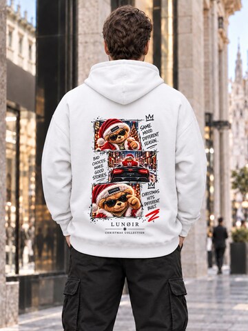LUNØIR StudioSweater majica 'Christmas Rebel Teddy' - bijela boja