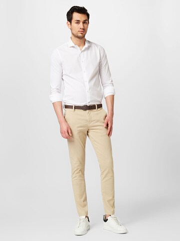 Lindbergh Slimfit Chinobyxa 'Superflex' i beige