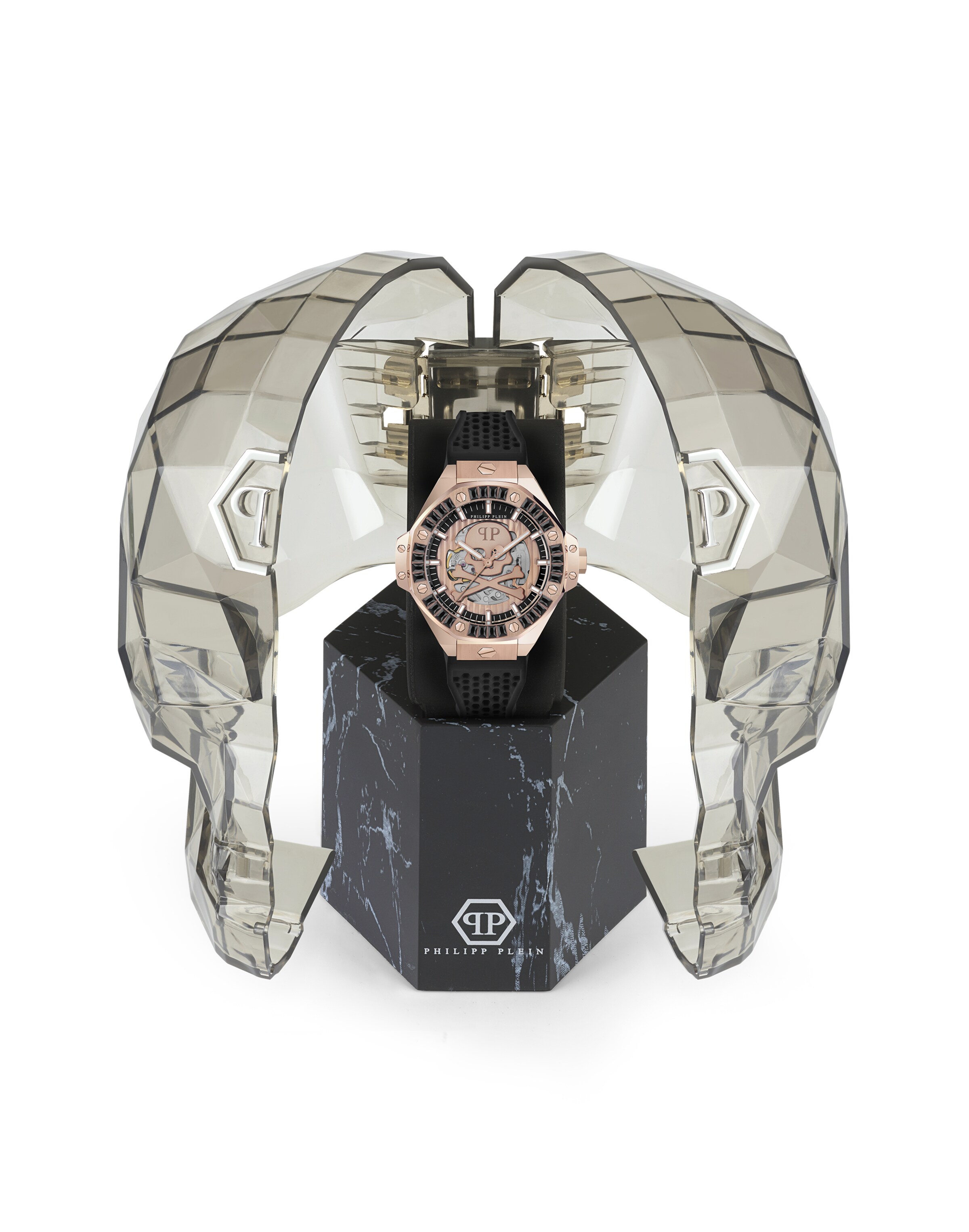 Philipp Plein Uhr 'Skeleton Royal' in Gold