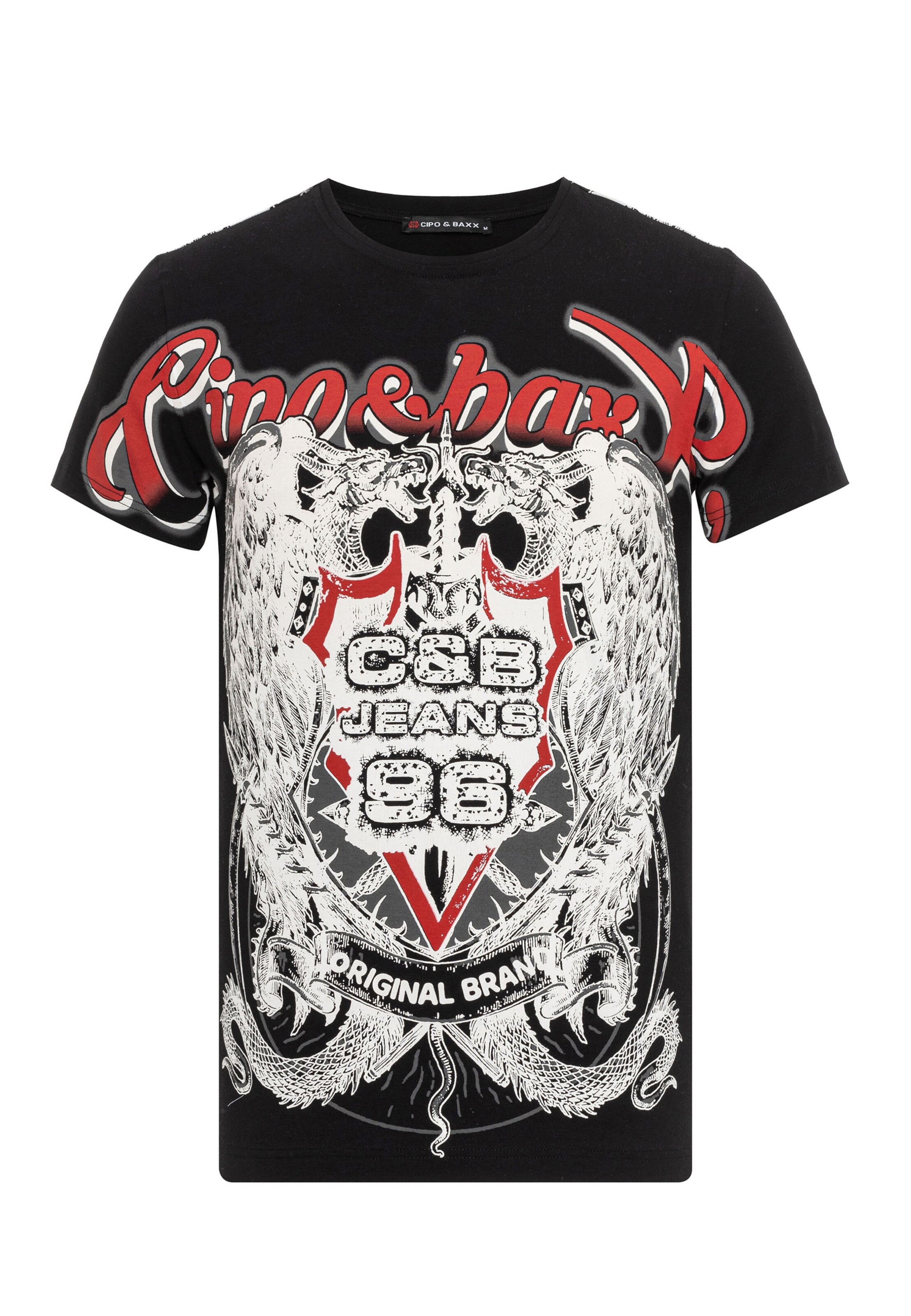 CIPO & BAXX Shirt in Red / Black / White, Item view