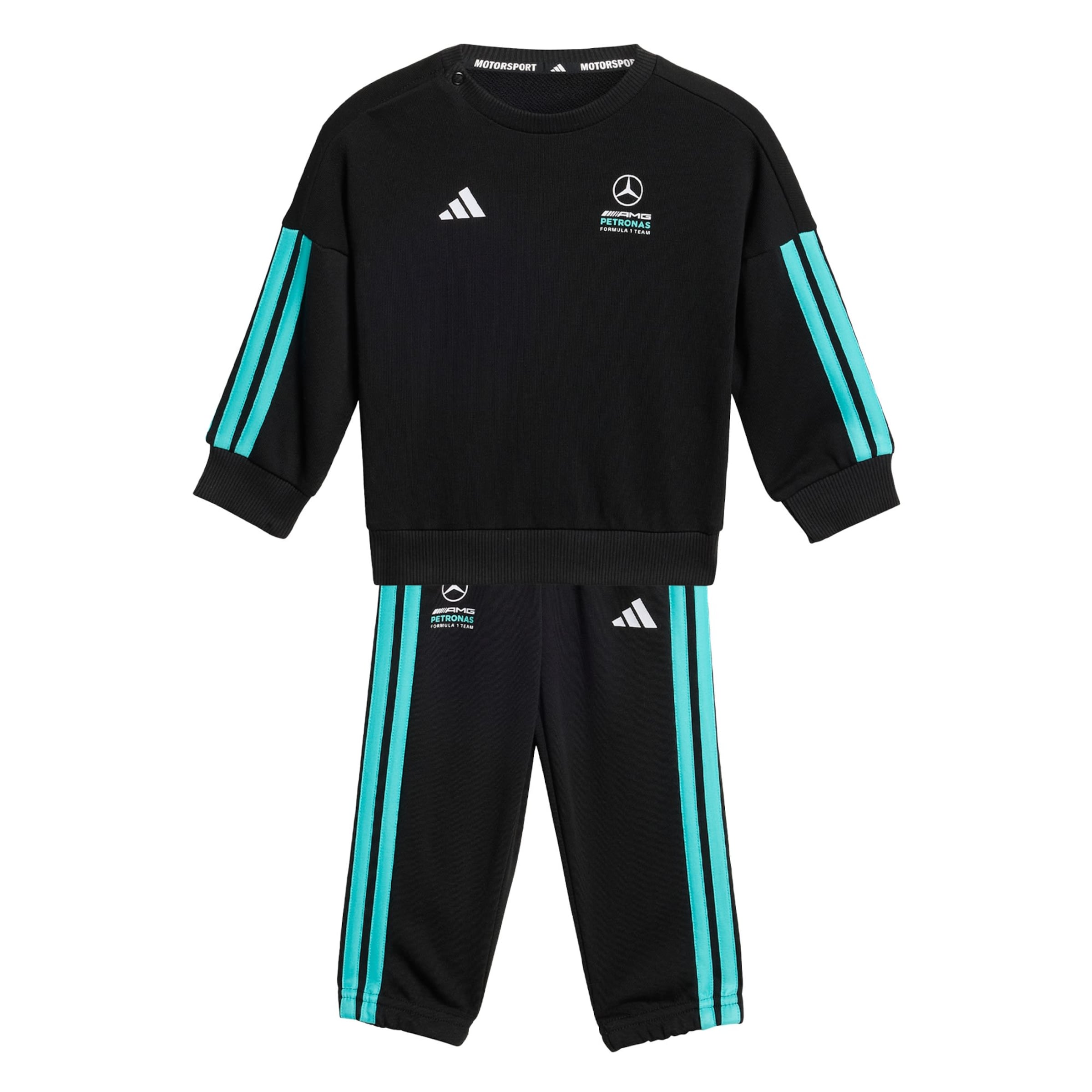ADIDAS PERFORMANCE Trainingspak 'AMG Petronas Formula 1 Team' in Zwart: voorkant