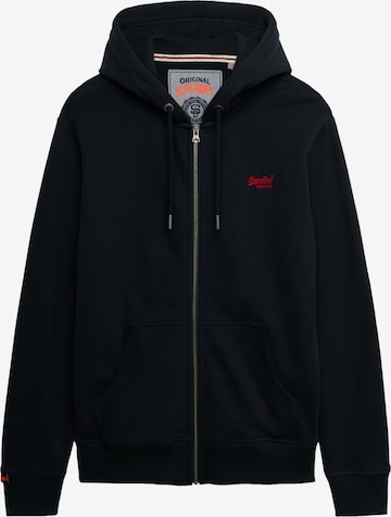 Superdry & Co Zip-Up Hoodie 'Essential' in Blue: front