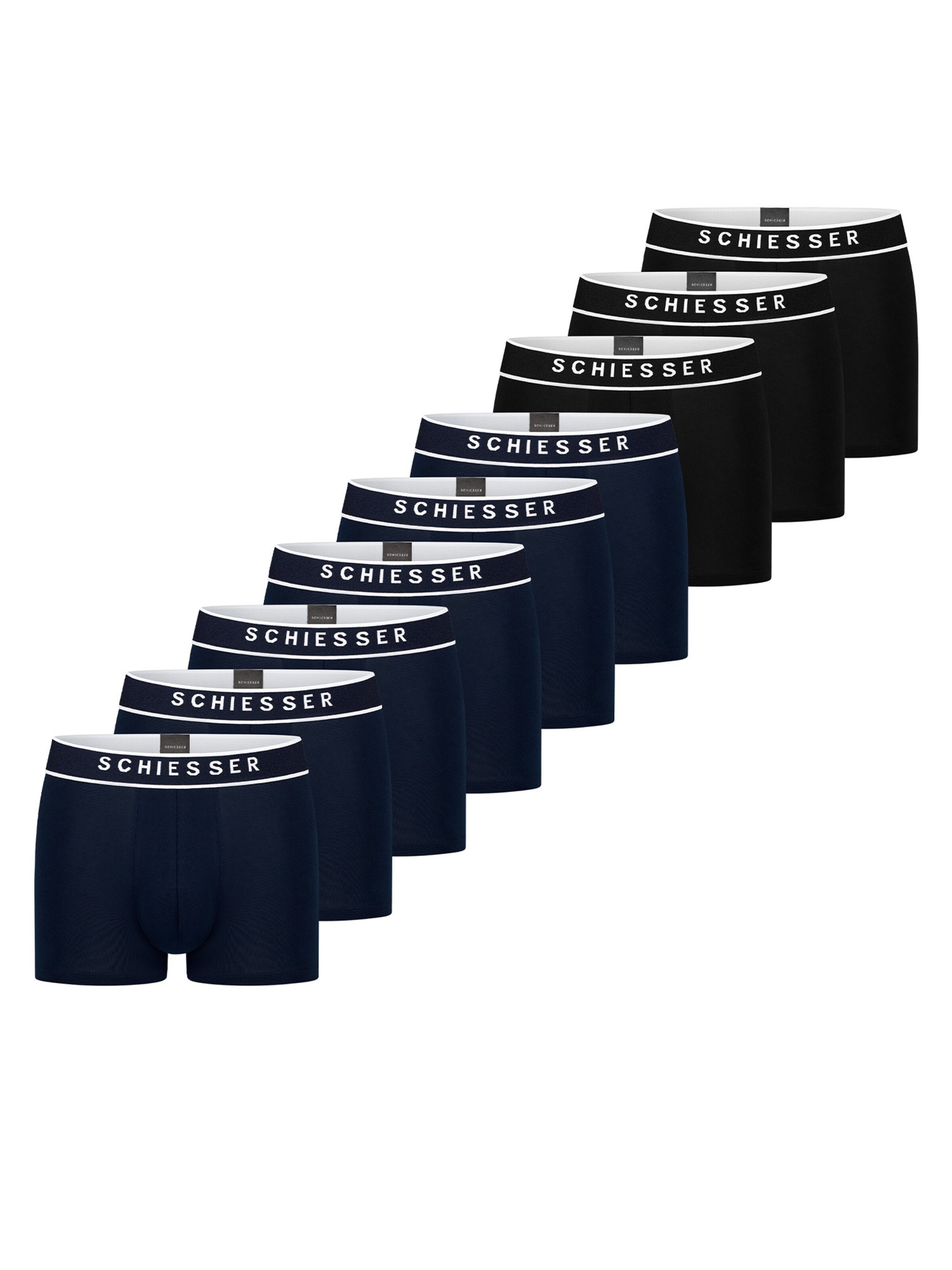 SCHIESSER Boxershorts '95/5 Organic Cotton' in Blauw: voorkant