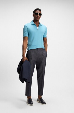 BOSS Tapered Pleat-Front Pants 'Perin' in Blue