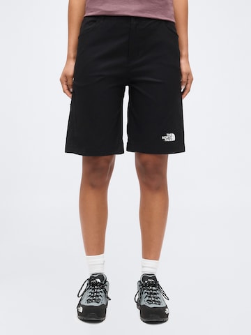 THE NORTH FACE - regular Pantalón de montaña 'EXPLORATION' en negro: frente