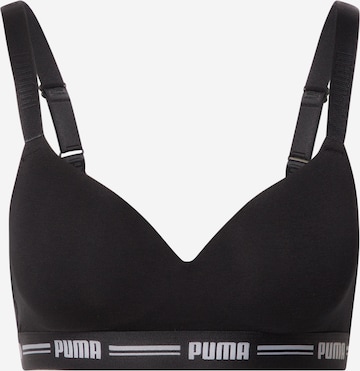 PUMA Bralette Sports Bra in Black: front