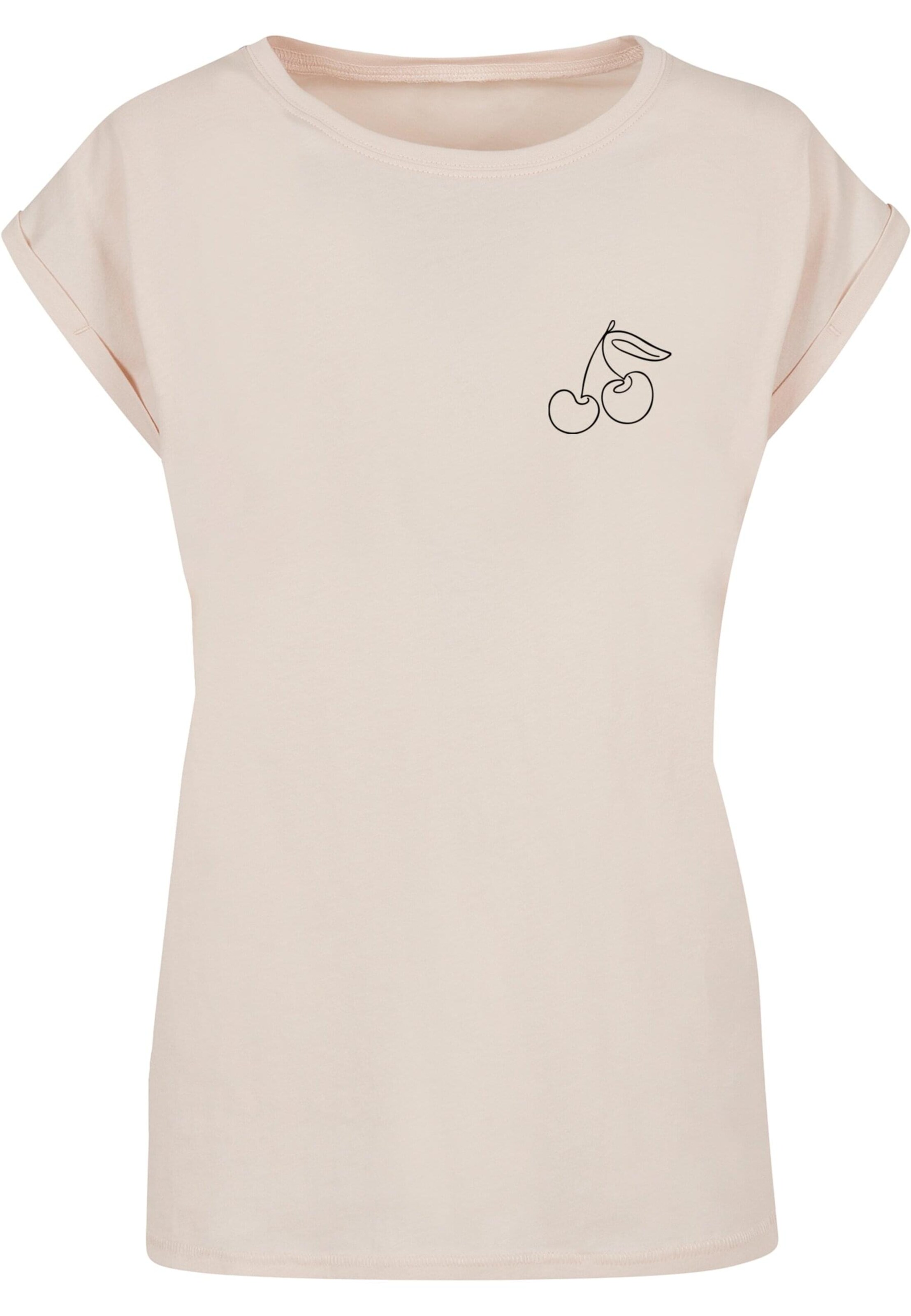 bēšs Merchcode T-Krekls 'Cherry': no priekšpuses