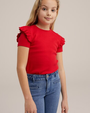 T-Shirt WE Fashion en rouge