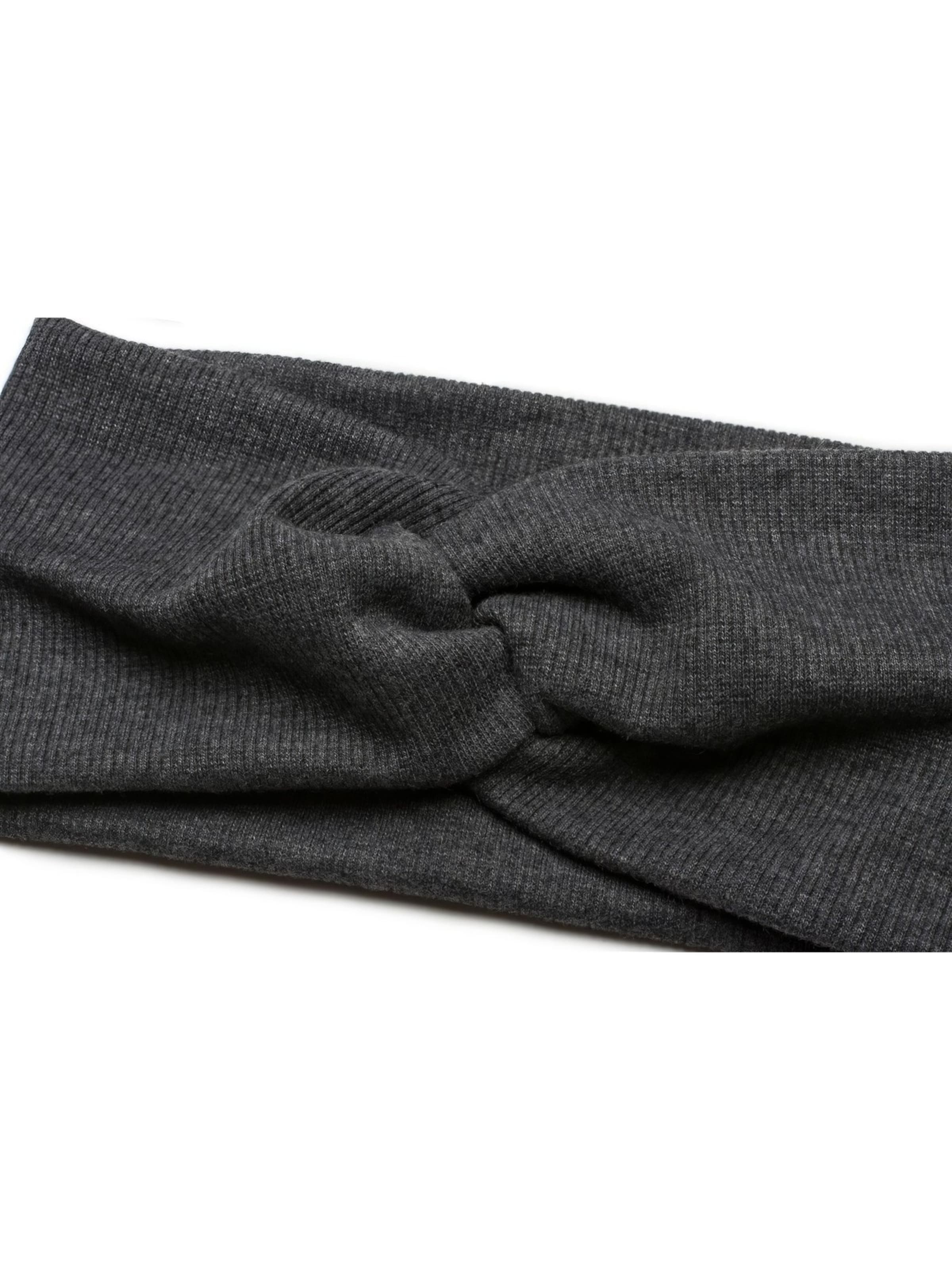 styleBREAKER Haarschmuck 'Feinripp Haarband gedreht'‌‌‌‌‌‌‌‌‌‌ in Grau