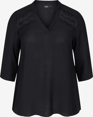 Zizzi Bluse 'Andri' i sort: forside