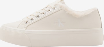 Baskets basses Calvin Klein en blanc : devant