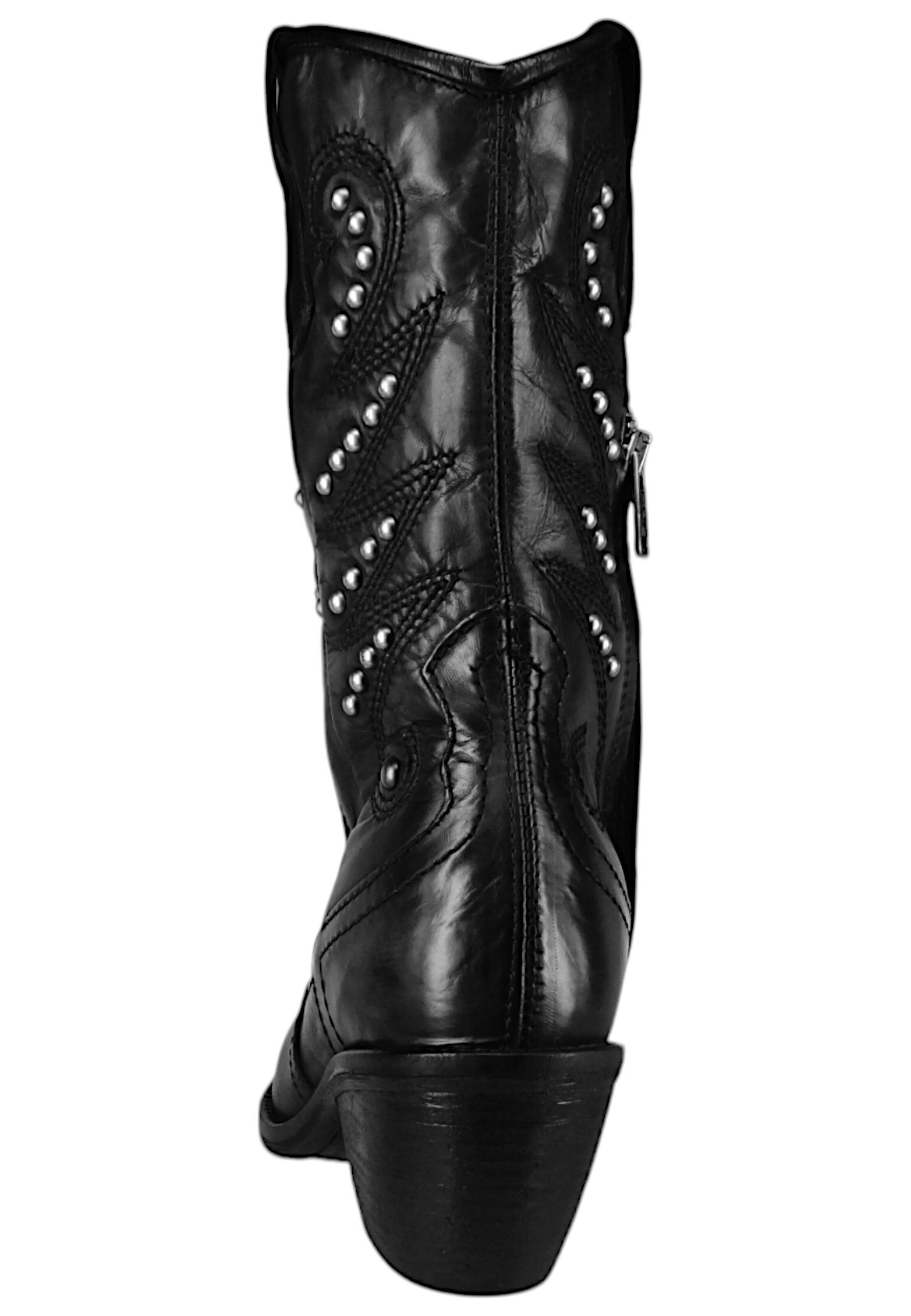 A.S.98 Cowboylaarzen 'Country Western' in Zwart