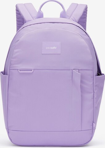 Zaino 'Go' di Pacsafe in lilla: frontale