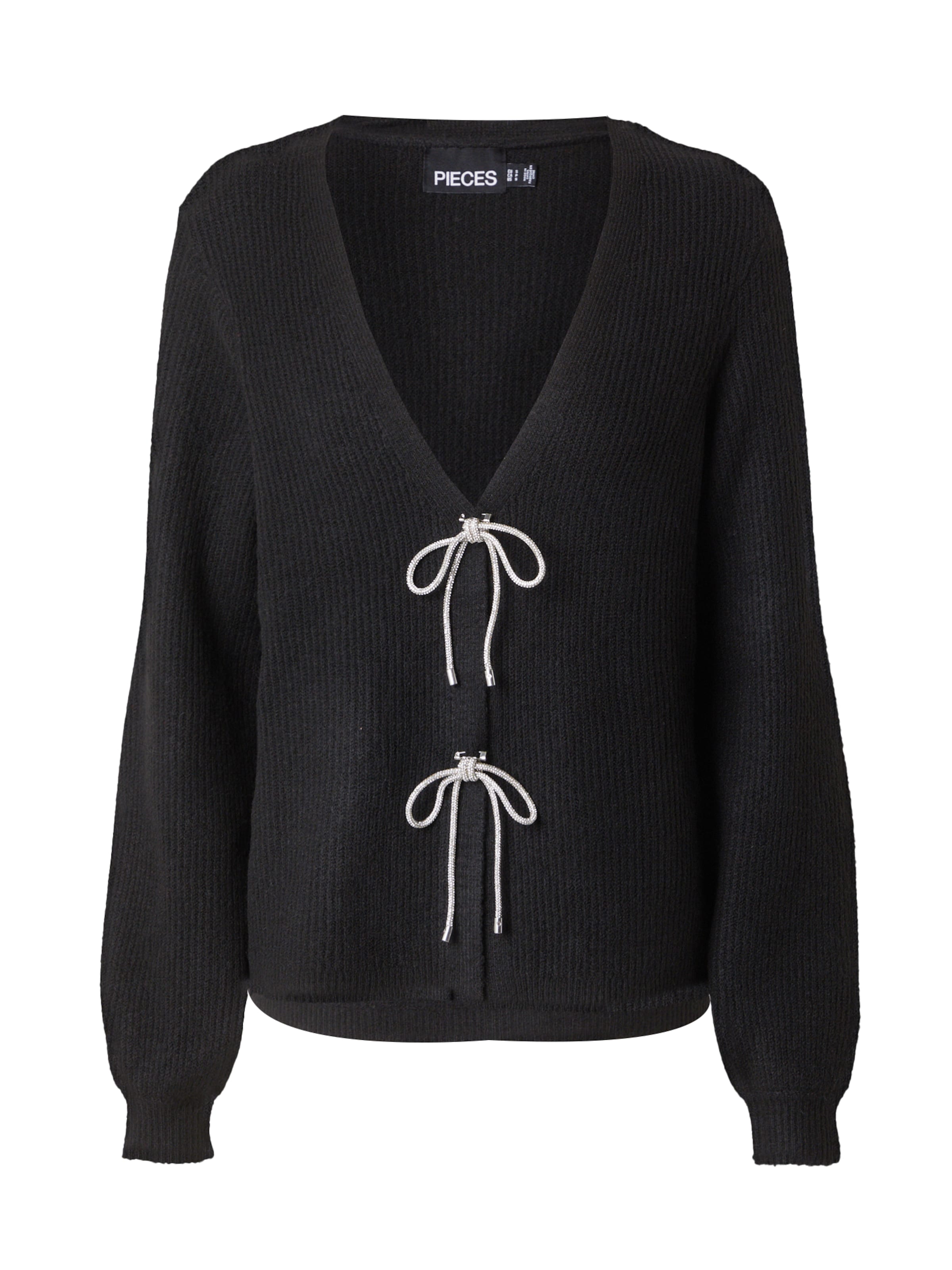 PIECES Cardigan 'PCANNA' i sort: forside