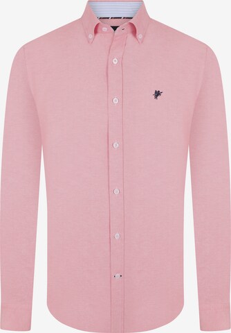 Regular fit Camicia 'Henri' di DENIM CULTURE in rosa: frontale