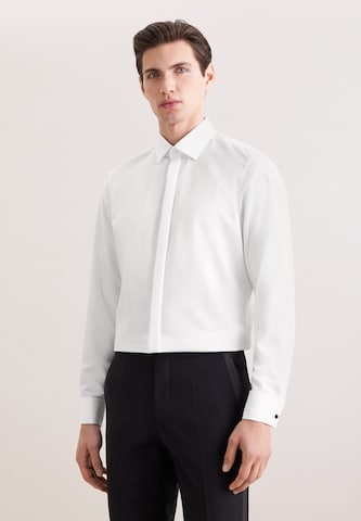 Slim fit Camicia business di SEIDENSTICKER in bianco: frontale