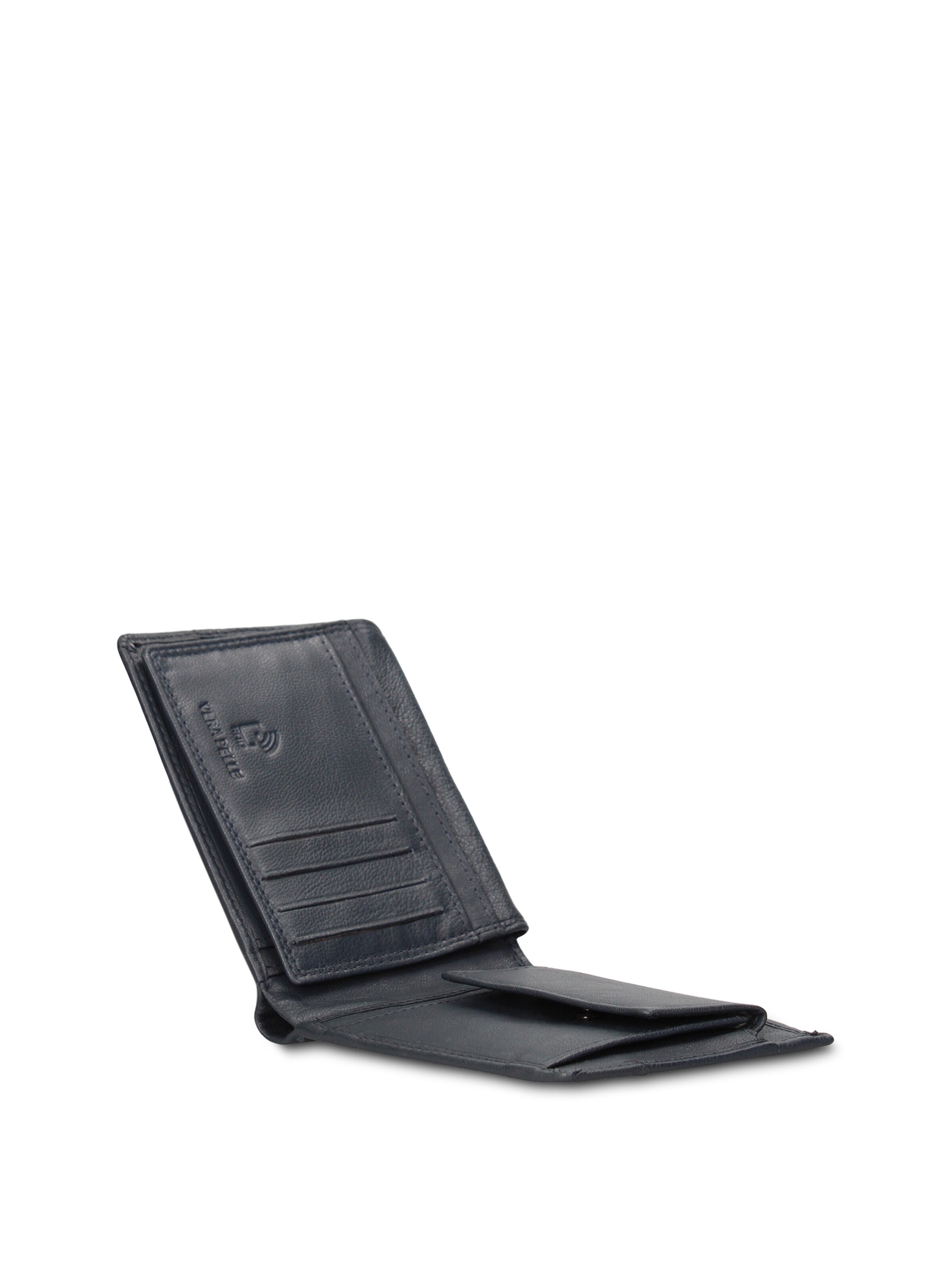 Portamonete 'Portafoglio uomo vera pelle - Astor Prime minimalista' di Coveri Collection in blu