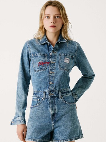Tuta jumpsuit 'Pitlane' di Red Bull Racing x Pepe Jeans in blu: frontale