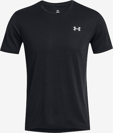 UNDER ARMOUR Functioneel shirt 'Launch Splatter' in Zwart: voorkant