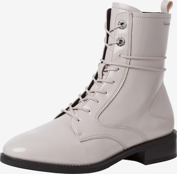 TAMARIS Lace-Up Ankle Boots in White: front