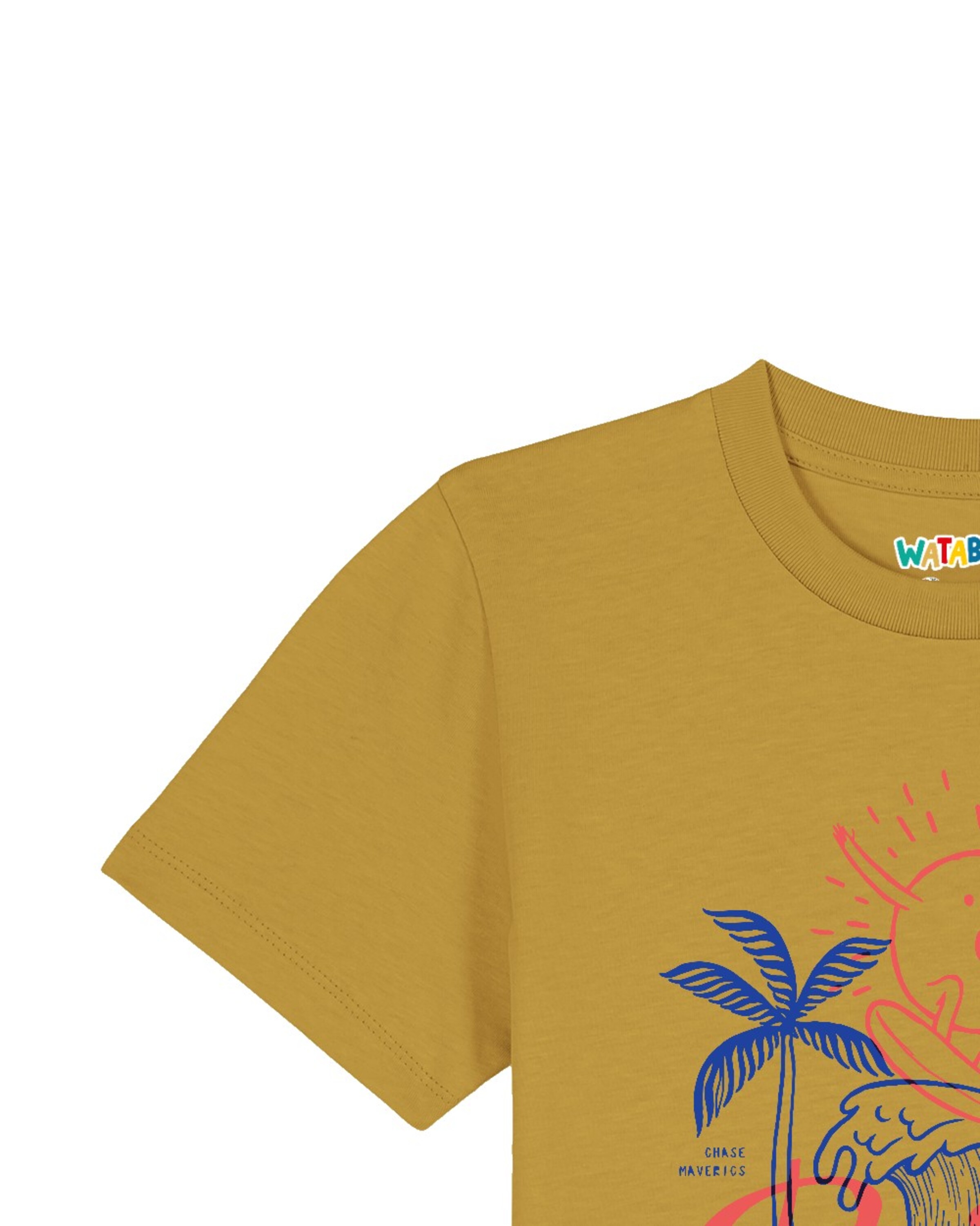 T-Shirt 'Ride the waves' watabout.kids en jaune