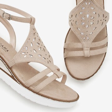 LASCANA Sandals in Beige