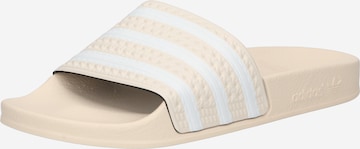 ADIDAS ORIGINALS Pantolette 'Adilette' i beige: framsida