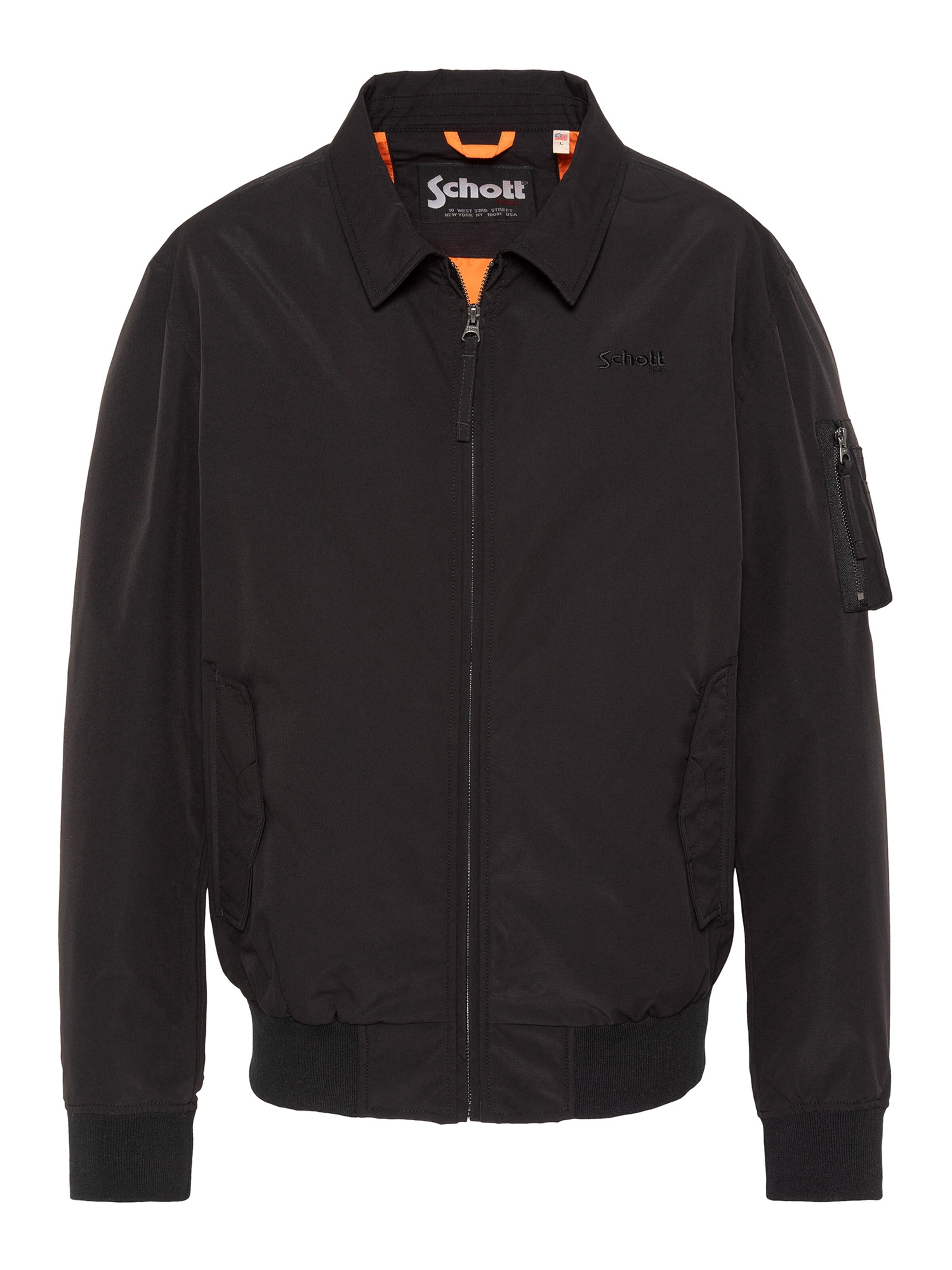 Schott NYC Between-Season Jacket in Black: front