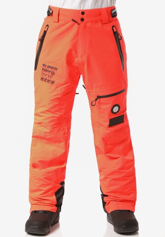 Regular Pantalon de sport 'Pro Racer Rescue' Superdry Snow en orange : devant