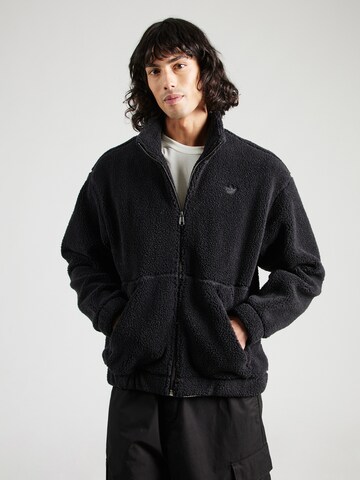 Veste en polaire 'Premium Essentials' ADIDAS ORIGINALS en noir : devant