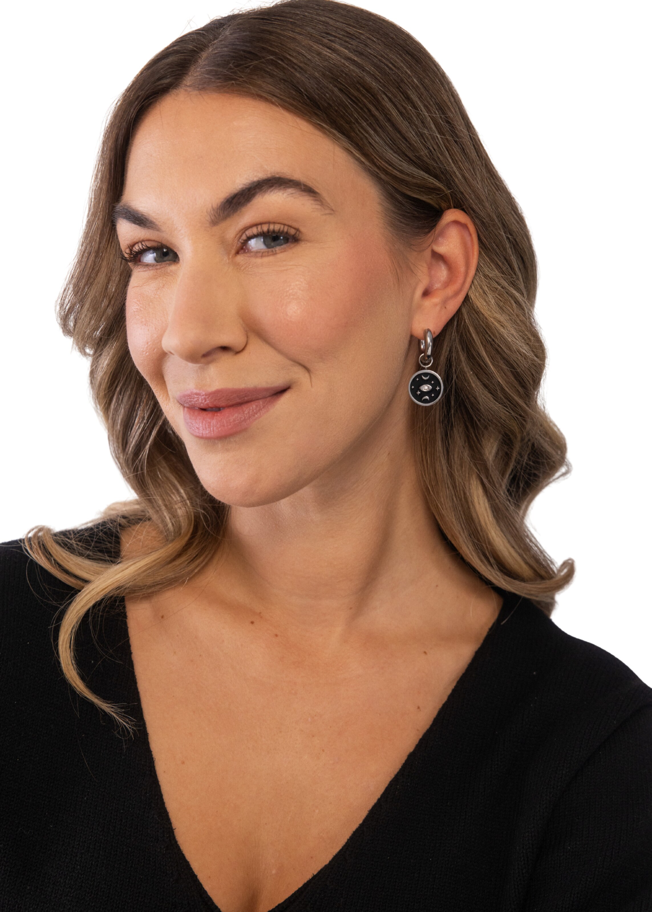 PURELEI Oorbellen 'Galaxy' in Zilver: voorkant