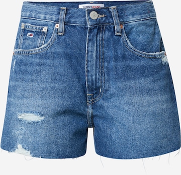 Tommy Jeans Slimfit Shorts in Blau: predná strana