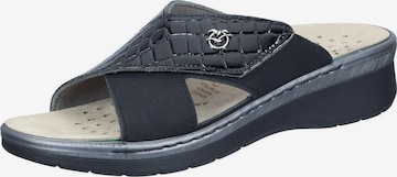 FLY FLOT Pantolette in Schwarz: Vorderseite