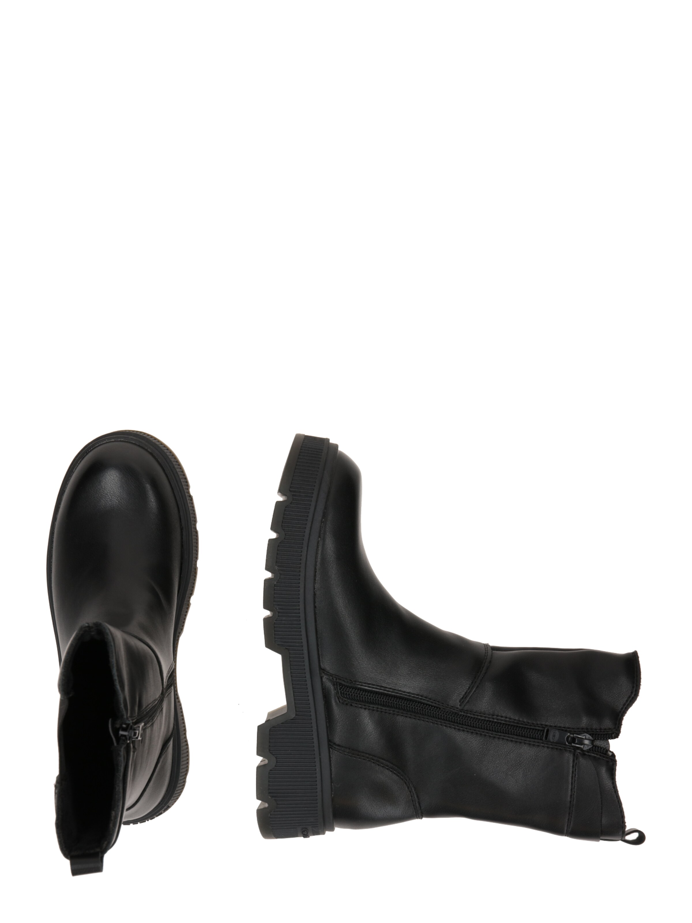 TOM TAILOR Enkellaarsjes in Zwart