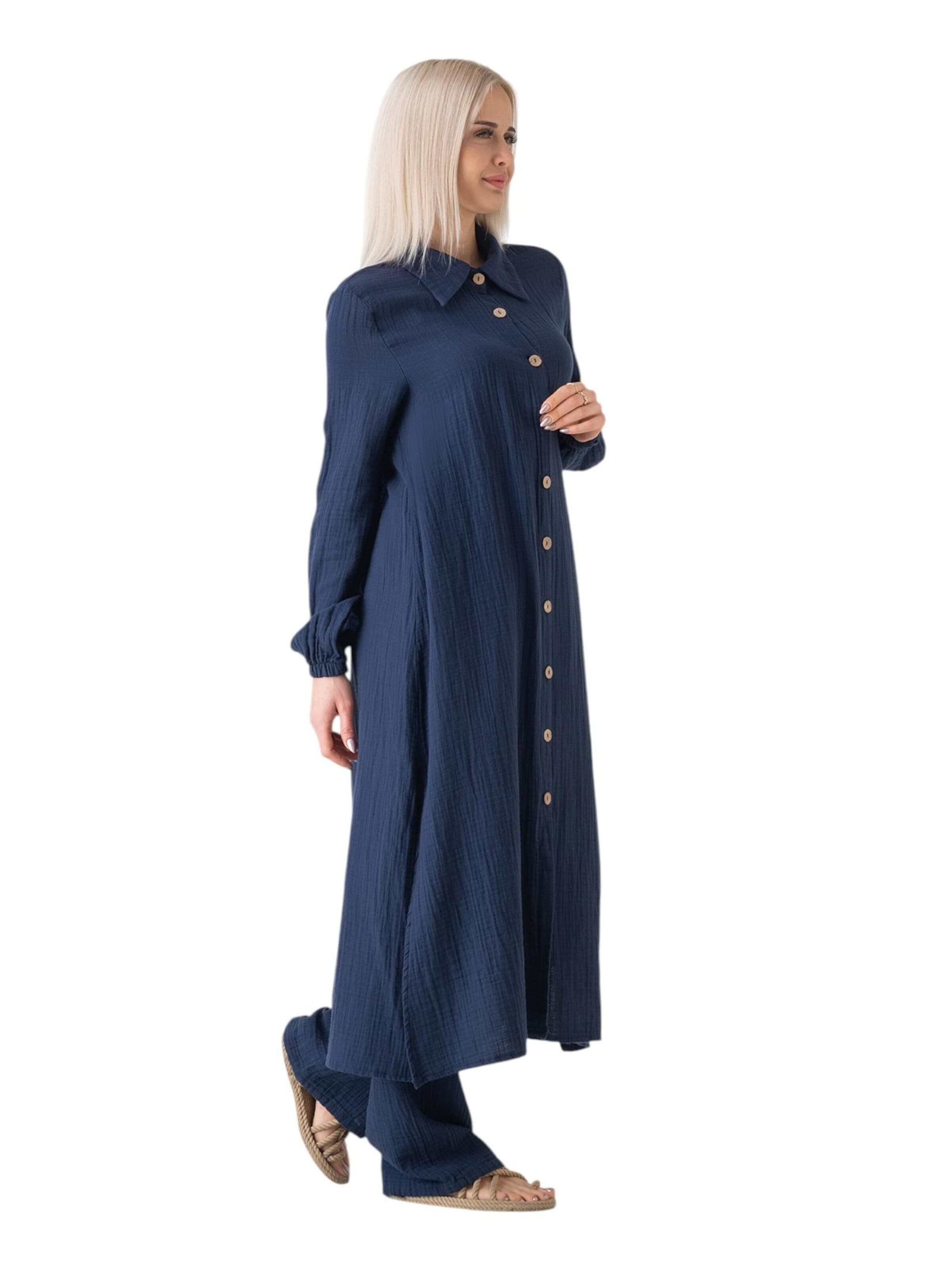 Chemisier 'Nergis' WENOR en bleu