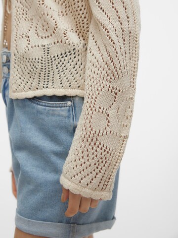 VERO MODA Knit Cardigan 'SILJA' in Beige