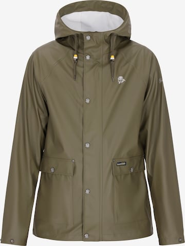 Schmuddelwedda Toiminnallinen takki värissä vihreä: etupuoli